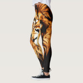 Élégance sauvage : Leggings imprimés lioness (Gauche)