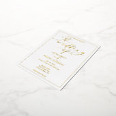 Élégance Script invitation textuelle Feuille (Rotation)