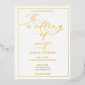 Élégance Script invitation textuelle Feuille (Recto)