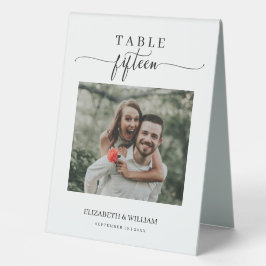 Elegance Script Photo Wedding Table No 15