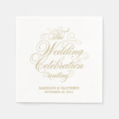 Élégance | Serviettes en papier personnalisées (Devant)