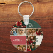 elegance simple cute photos collage Christmas Sleutelhanger (Voorkant)