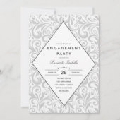 Élégance simple | Invitation de la partie d'engage (Devant)