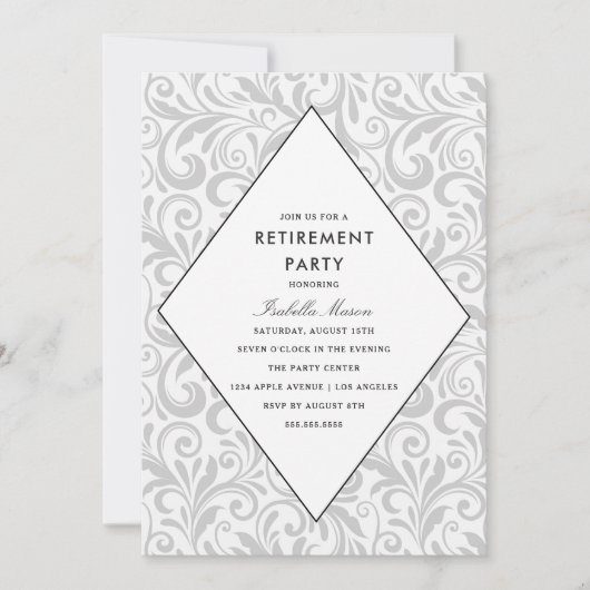 Élégance simple| Invitation du parti de retraite (Devant)