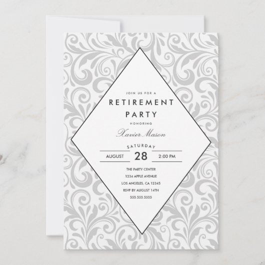 Élégance simple| Invitation du parti de retraite (Devant)