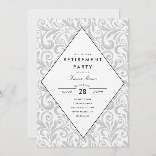Élégance simple| Invitation du parti de retraite (Devant / Derrière)