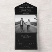 Élégance Simple Photo Mariage Invitation Tout En U (À l'intérieur)