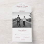 Élégance Simple Photo Mariage Invitation Tout En U (À l'intérieur)