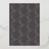 Elegance Subtle Real Gold Wreater Monogram Wedding Folie Uitnodiging (Achterkant)