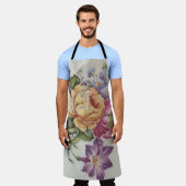 Élégance : Tablier d'impression florale d'inspirat (Porté)