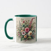 Elegance tasse et fleurs Mug (Gauche)