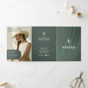 Élégance Terrestre Logo Beauté, Spa Sage Brochure