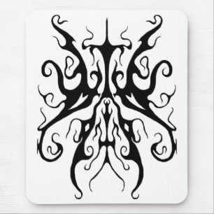 Elegance Tribal Tattoo - zwarte en witte Muismat