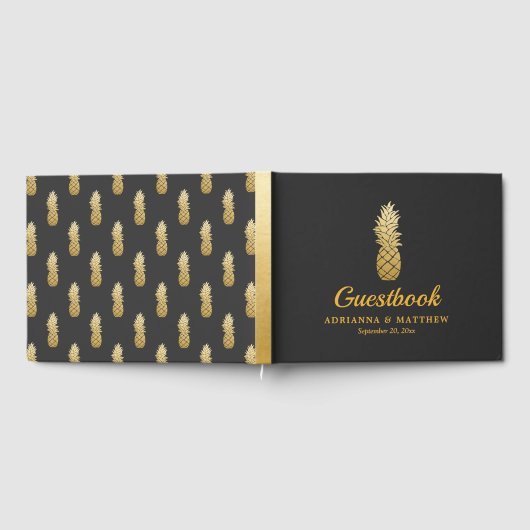 Élégance tropicale | Livre d'or Mariage ananas (Complet)