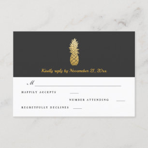 Élégance tropicale Mariage ananas RSVP