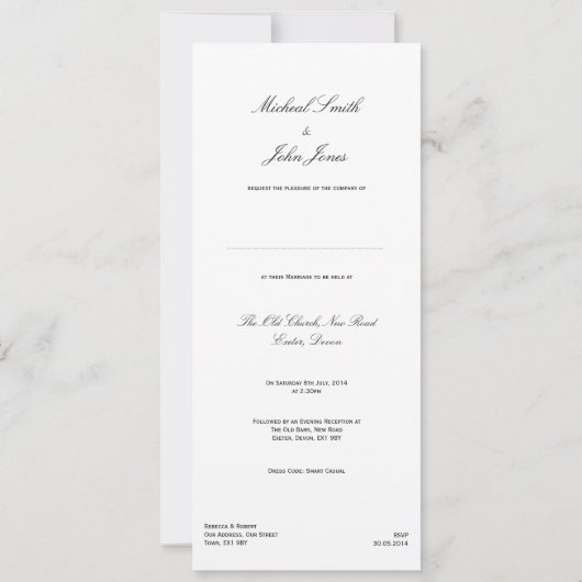 Elegance - Uitnodiging (Achterkant)