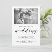 Elegance | Uitnodiging voor weddenschappen met fot (Staand voorkant)