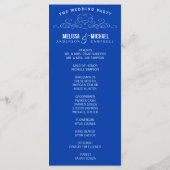 ÉLÉGANCE VINTAGE BLEUE | PROGRAMME DE MARIAGE (Dos)