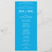 ÉLÉGANCE VINTAGE BLEUE | PROGRAMME DE MARIAGE (Dos)