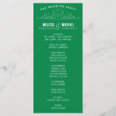 ÉLÉGANCE VINTAGE BLEUE | PROGRAMME DE MARIAGE (Dos)