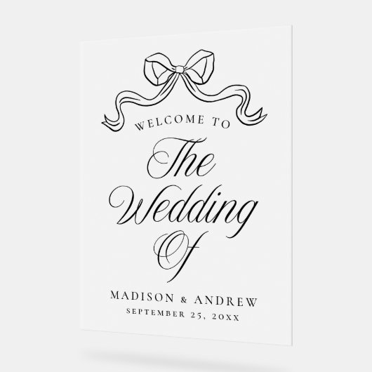 Elégance vintage Bow Mariage Accueil Froid (Angle)