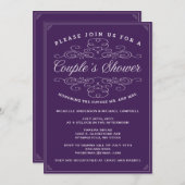 Élégance vintage | Invitation à la douche d'un cou (Devant / Derrière)