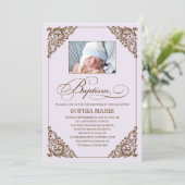 ÉLÉGANCE VINTAGE| INVITATION BAPTISME (Debout devant)