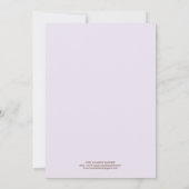 ÉLÉGANCE VINTAGE| INVITATION BAPTISME (Dos)