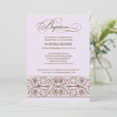 ÉLÉGANCE VINTAGE| INVITATION BAPTISME (Debout devant)