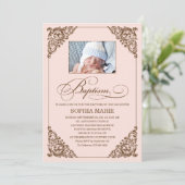 ÉLÉGANCE VINTAGE| INVITATION BAPTISME (Debout devant)