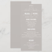 ÉLÉGANCE vintage | Menu de mariage (Devant / Derrière)