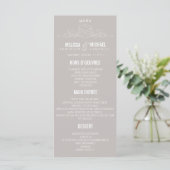 ÉLÉGANCE vintage | Menu de mariage (Debout devant)