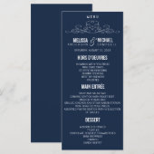 ÉLÉGANCE vintage | Menu de mariage (Devant / Derrière)