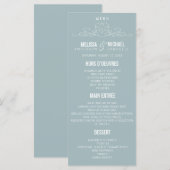 ÉLÉGANCE vintage | Menu de mariage (Devant / Derrière)