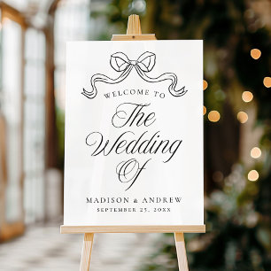 Élégance Vintage Panneau de Bienvenue de Mariage à