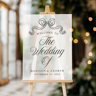 Élégance Vintage Panneau de Bienvenue de Mariage à