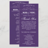 ÉLÉGANCE vintage | PROGRAMME DE MARIAGE (Devant / Derrière)