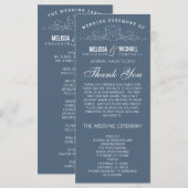 ÉLÉGANCE vintage | PROGRAMME DE MARIAGE (Devant / Derrière)