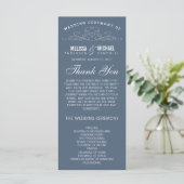 ÉLÉGANCE vintage | PROGRAMME DE MARIAGE (Debout devant)