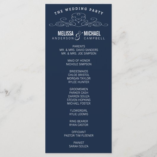 ÉLÉGANCE vintage | PROGRAMME DE MARIAGE (Dos)