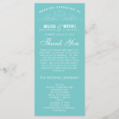 ÉLÉGANCE vintage | PROGRAMME DE MARIAGE (Devant)