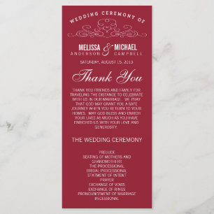 ÉLÉGANCE vintage   PROGRAMME DE MARIAGE