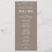 ÉLÉGANCE vintage | PROGRAMME DE MARIAGE (Dos)