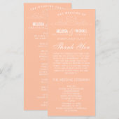 ÉLÉGANCE vintage | PROGRAMME DE MARIAGE (Devant / Derrière)