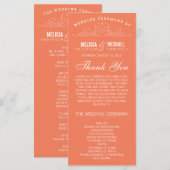 ÉLÉGANCE vintage | PROGRAMME DE MARIAGE (Devant / Derrière)