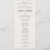 ÉLÉGANCE vintage | PROGRAMME DE MARIAGE (Dos)