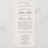 ÉLÉGANCE vintage | PROGRAMME DE MARIAGE (Devant / Derrière)