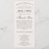 ÉLÉGANCE vintage | PROGRAMME DE MARIAGE (Devant)