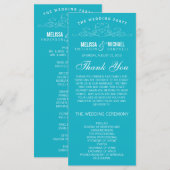 ÉLÉGANCE vintage | PROGRAMME DE MARIAGE (Devant / Derrière)