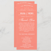 ÉLÉGANCE vintage | PROGRAMME DE MARIAGE (Devant / Derrière)